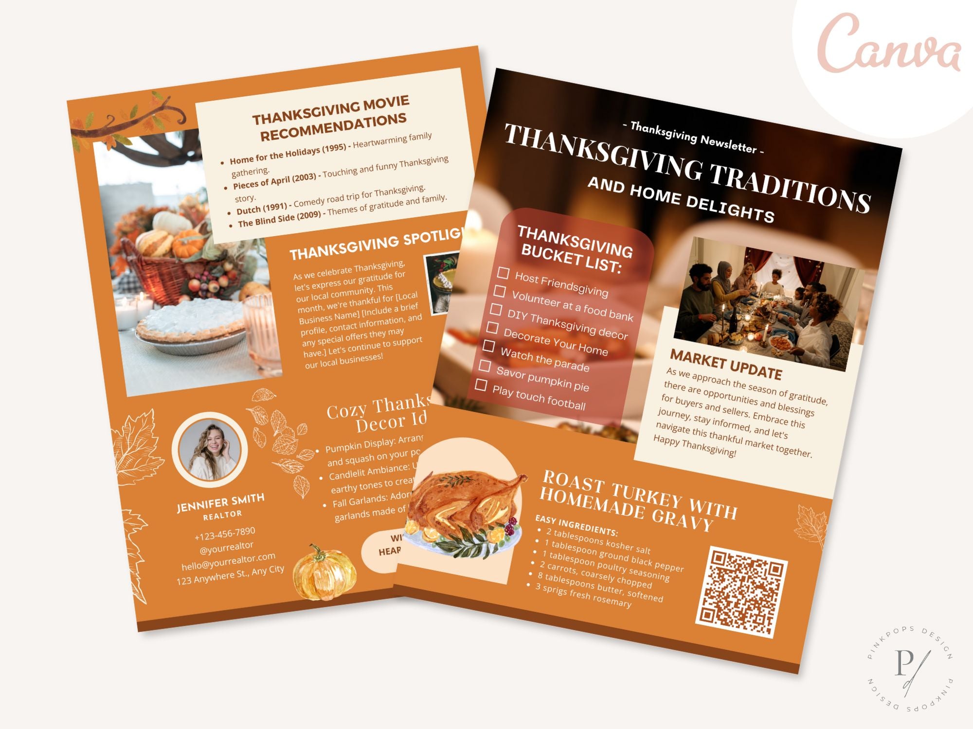 Real Estate Thanksgiving Newsletter 2023 - Professionally crafted newsletter template for expressing gratitude, sharing seasonal insights, and staying connected with your audience during the Thanksgiving season.