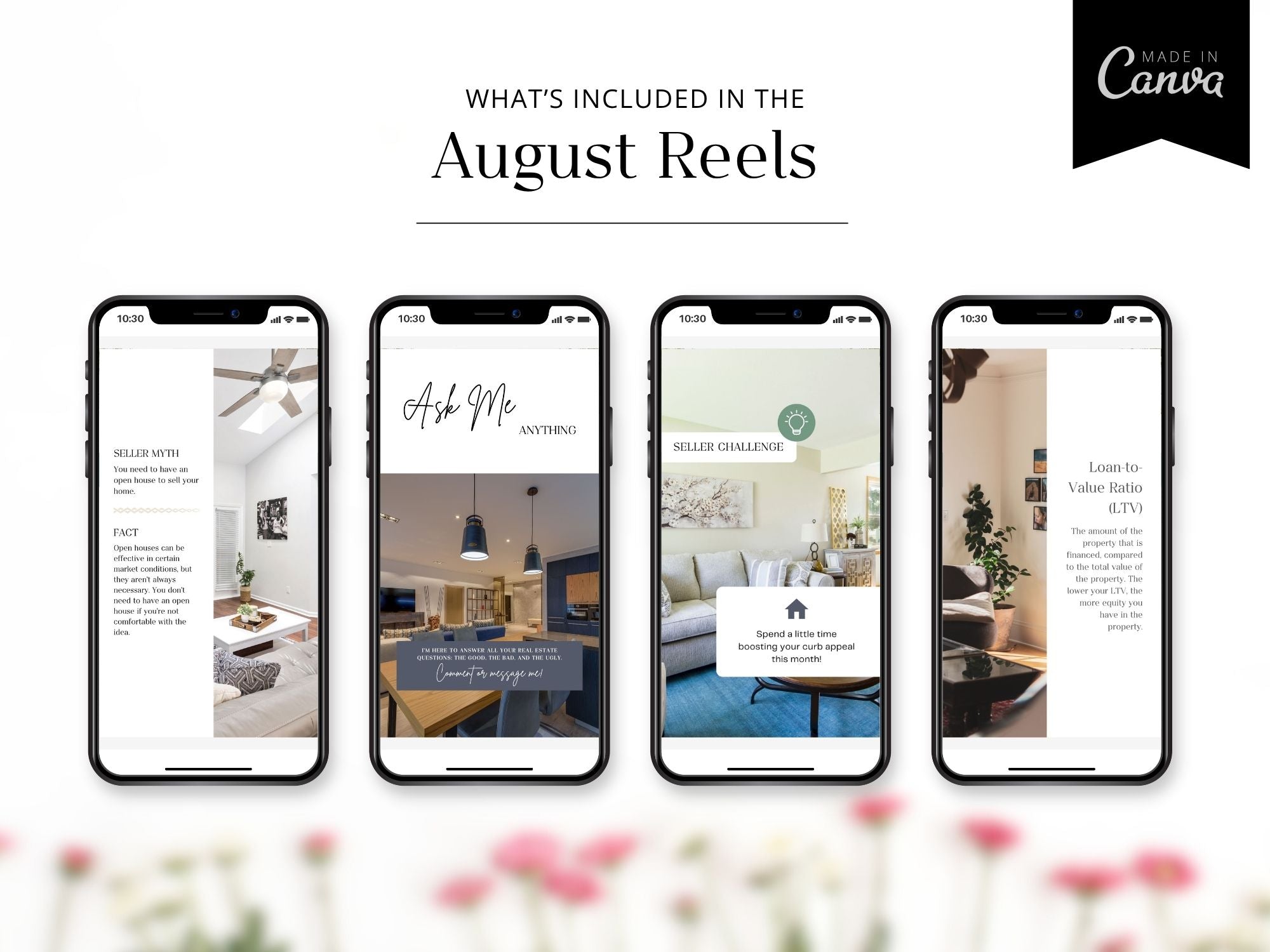 August real estate Instagram reels designed for consistent social media presence