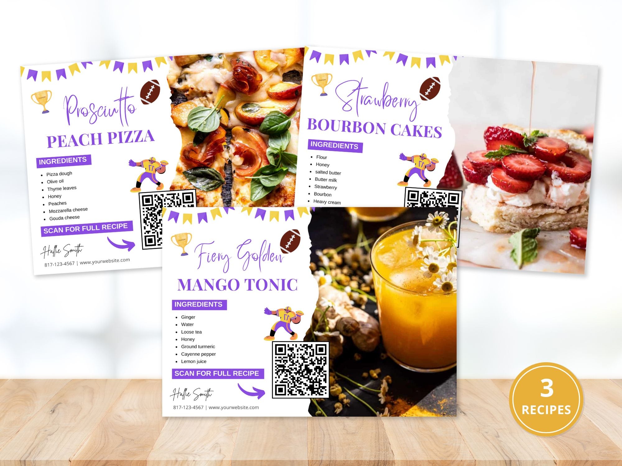 Super Bowl Real Estate Recipe Postcards - Themed postcards with tasty recipes and real estate tips for the big game.