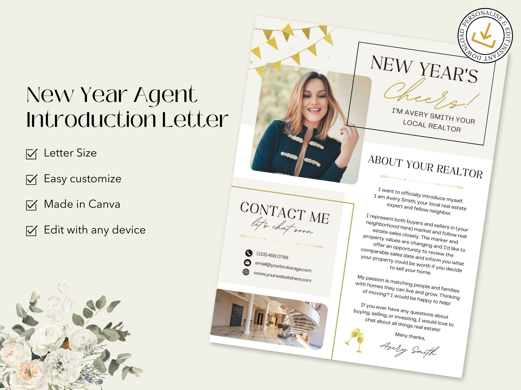 Real Estate New Year Agent Introduction Letter: Creating Personal Connections with Clients and Prospects as the New Year Begins