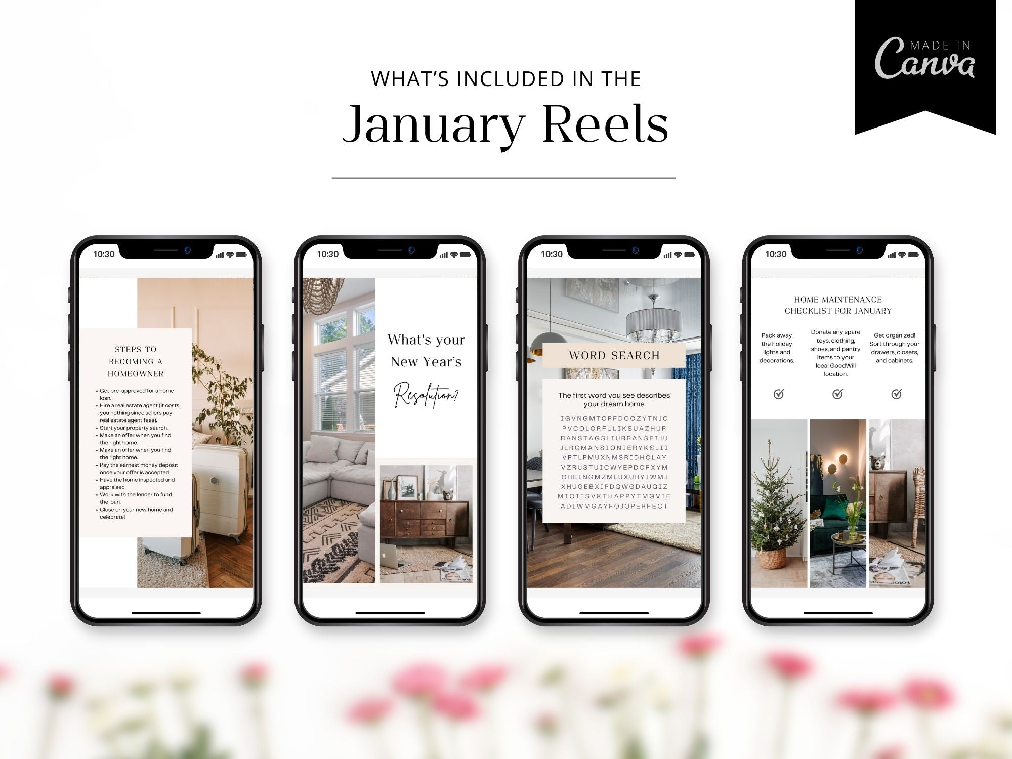 January real estate reels featuring new year housing tips and market updates for Realtors.