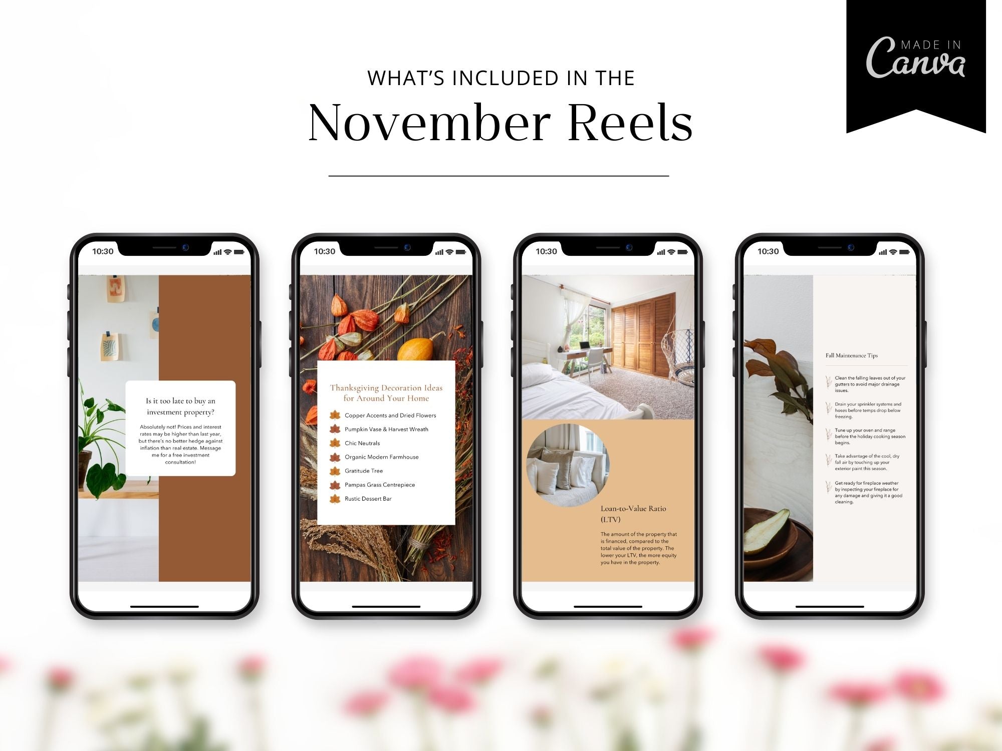 November Real Estate Instagram Reels for engaging and seasonal video marketing ideas tailored to realtors.