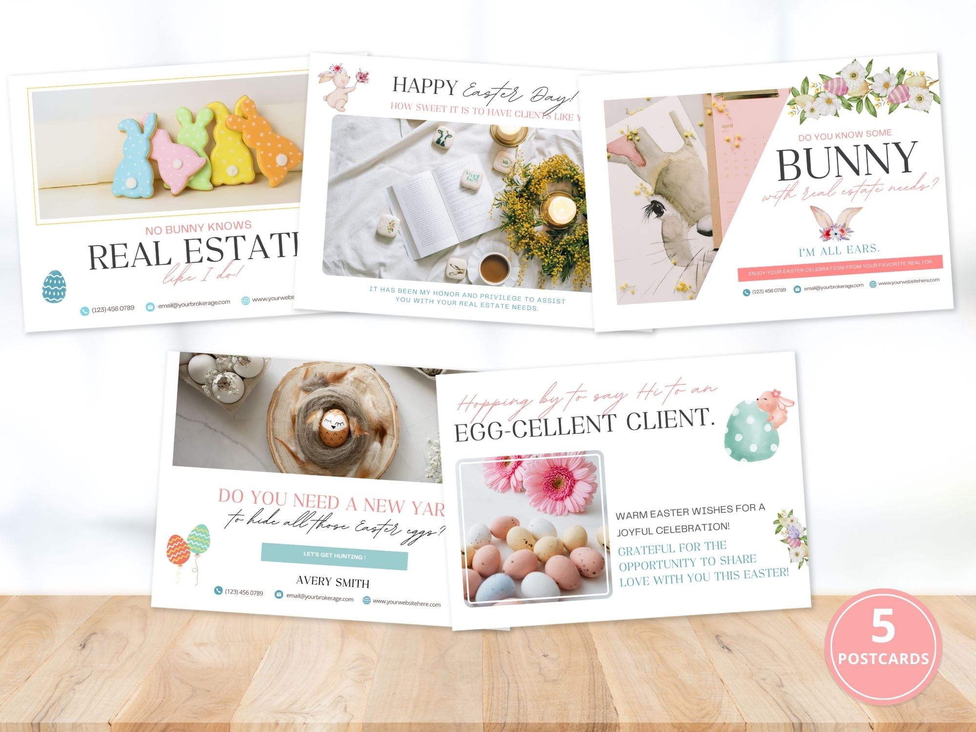 Easter Postcard Bundle - Charming postcards for festive real estate marketing during the Easter season.