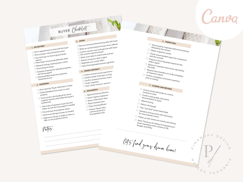 Real Estate Buyer & Listing Checklist - Comprehensive and editable template for organized and efficient real estate transactions.