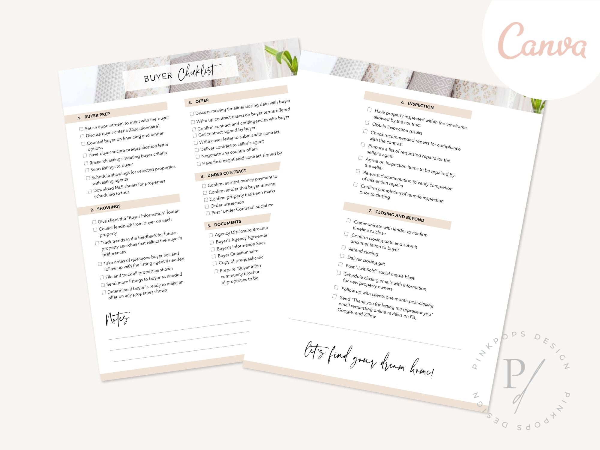 Real Estate Buyer & Listing Checklist - Comprehensive and editable template for organized and efficient real estate transactions.