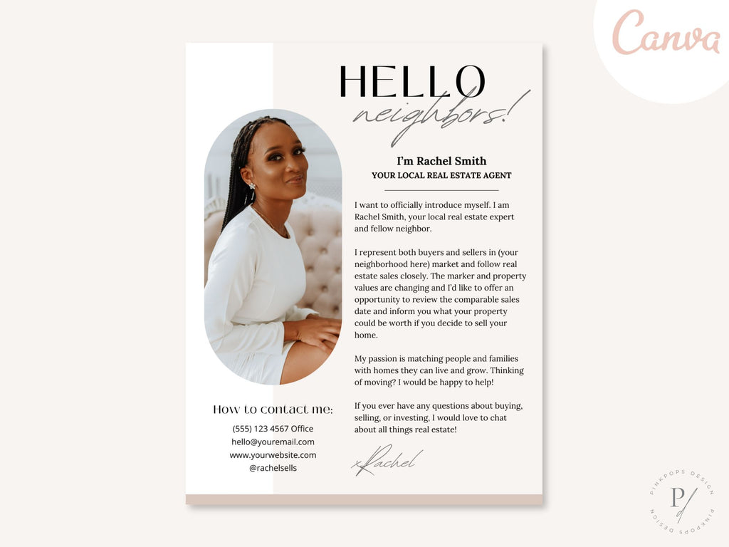 Hello Neighbors Real Estate Letter Vol 01 - Personalized letter crafted for community rapport building, showcasing real estate expertise and nurturing relationships within the neighborhood.