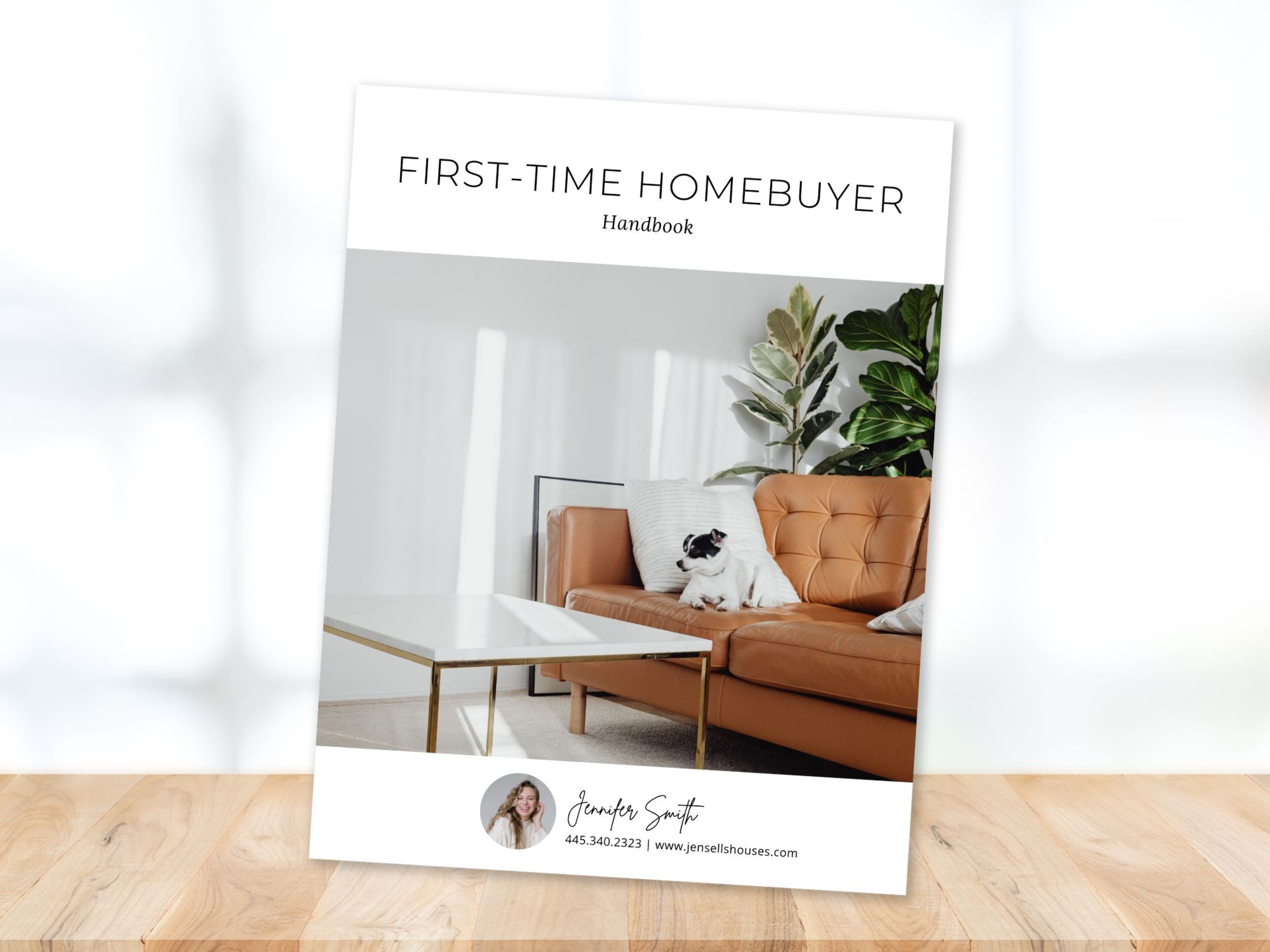 Minimal First Time Homebuyer Handbook for realtors, guiding new buyers through the home
purchase process.
