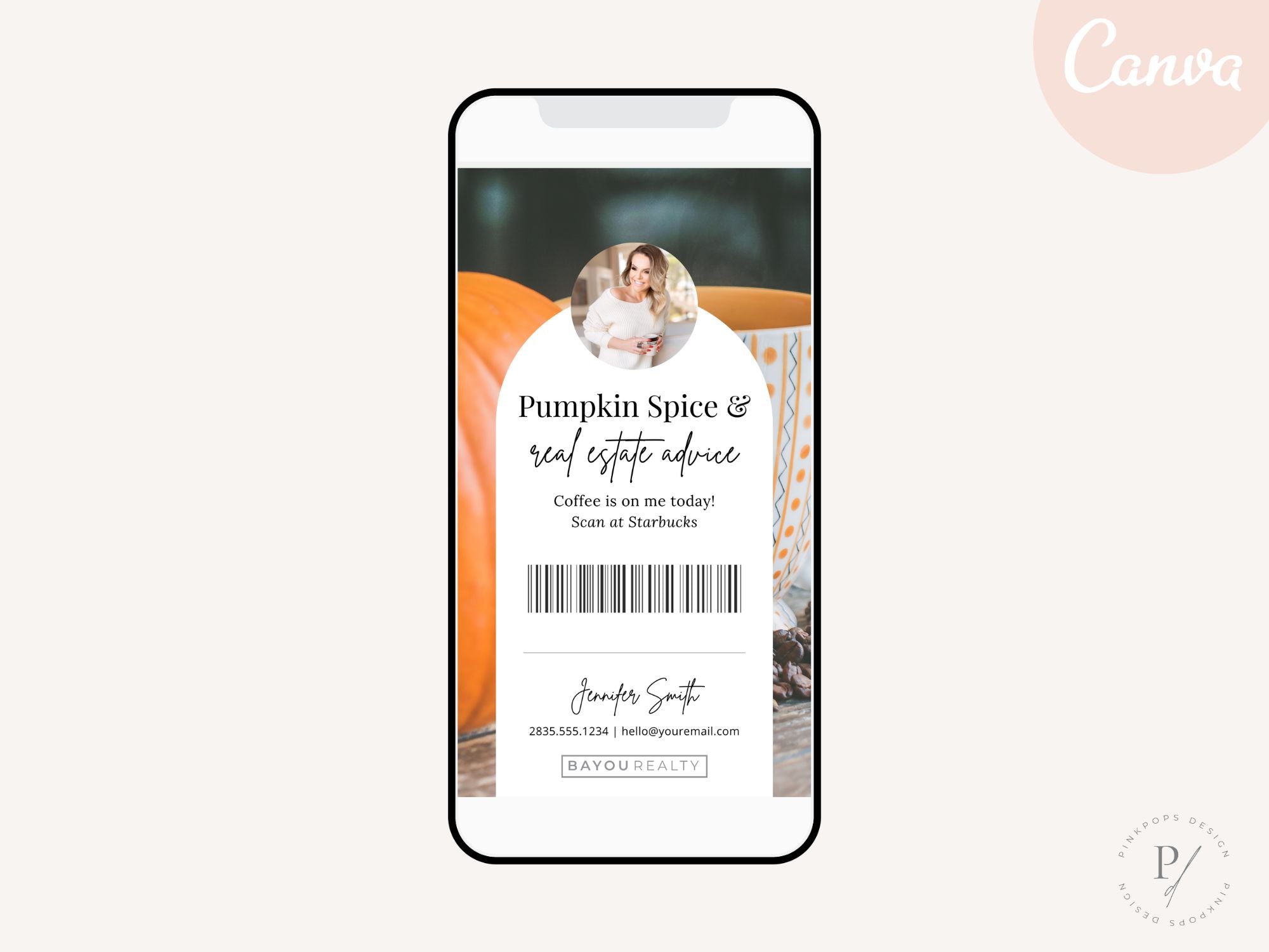Real Estate Pumpkin Spice Fall Gift Card - Charming gift card celebrating the warmth of fall and the cozy delights of pumpkin spice, creating a delightful and thoughtful way to express seasonal greetings and connect with clients.