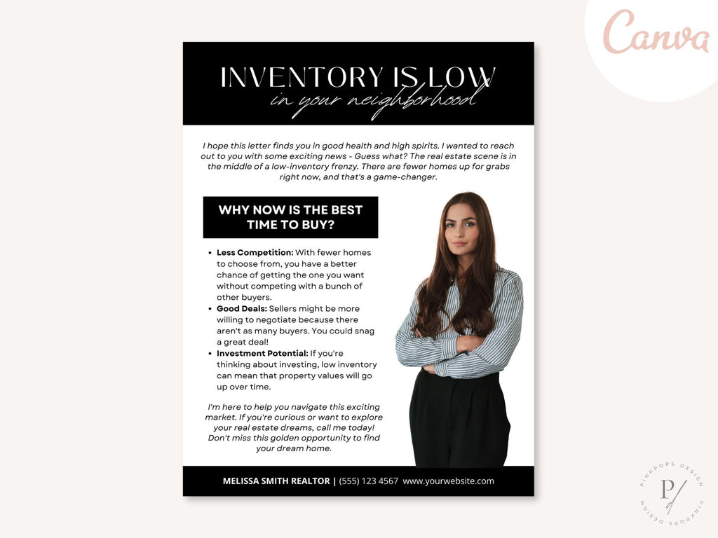 Low Inventory Real Estate Letter Vol 02 - Professionally crafted letter addressing market conditions, offering insights and strategies for buyers and sellers in the low inventory real estate market.