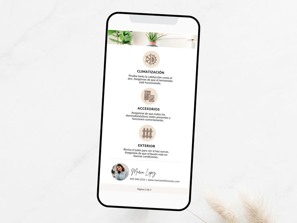 Spanish Textable Final Walkthrough Guide - Conduct a final walkthrough in Spanish with a textable guide, sharing a comprehensive checklist with Spanish-speaking clients for a smooth and informed property inspection.