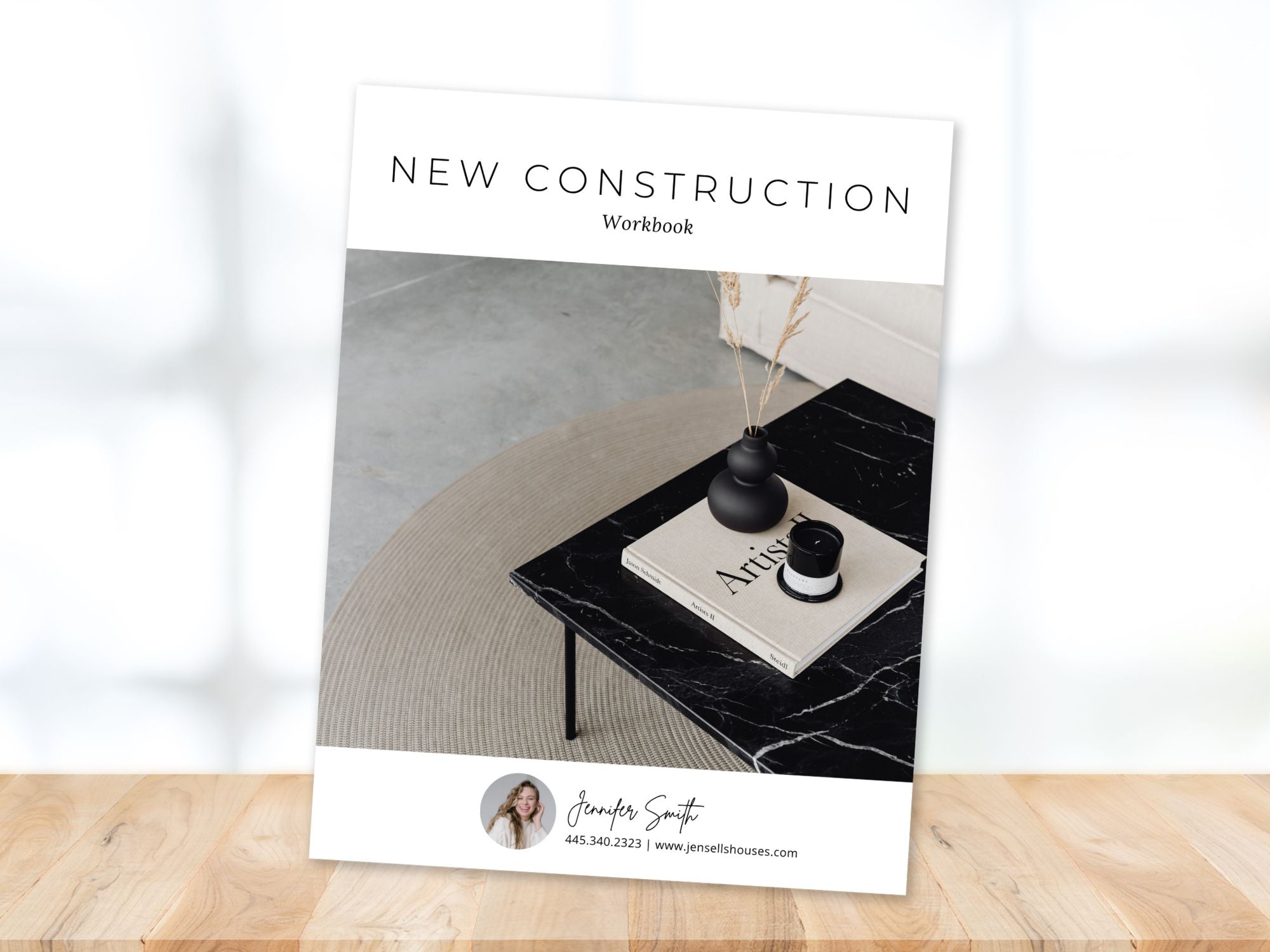 Minimal New Construction Workbook for realtors, helping clients navigate the home-building
process.