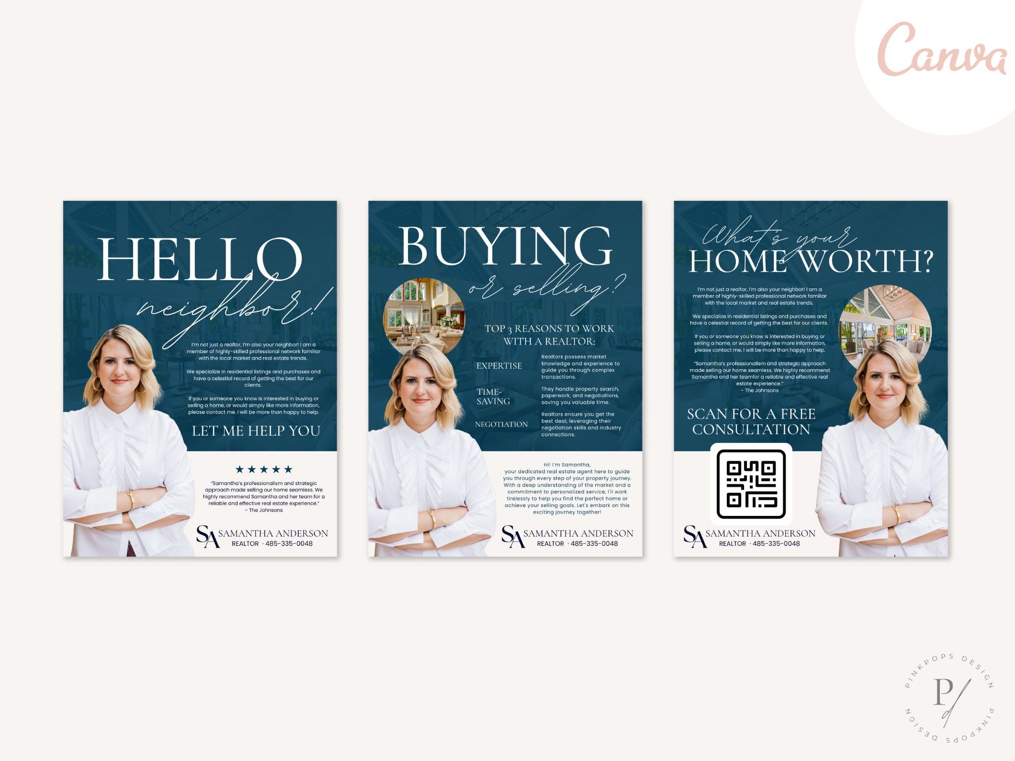Editable home valuation flyer for real estate agents