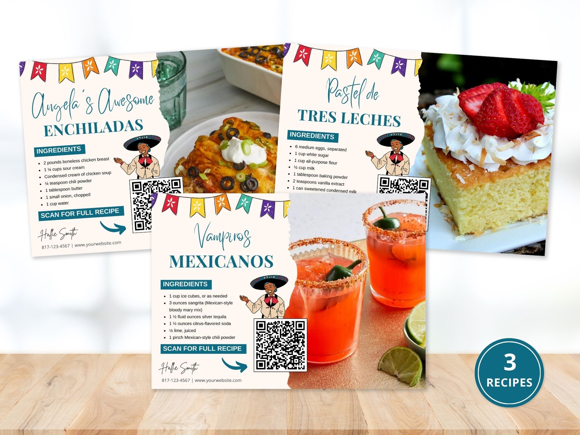 Cinco De Mayo Real Estate Recipe Postcards - Add flavor to your marketing with delicious recipes and vibrant designs.