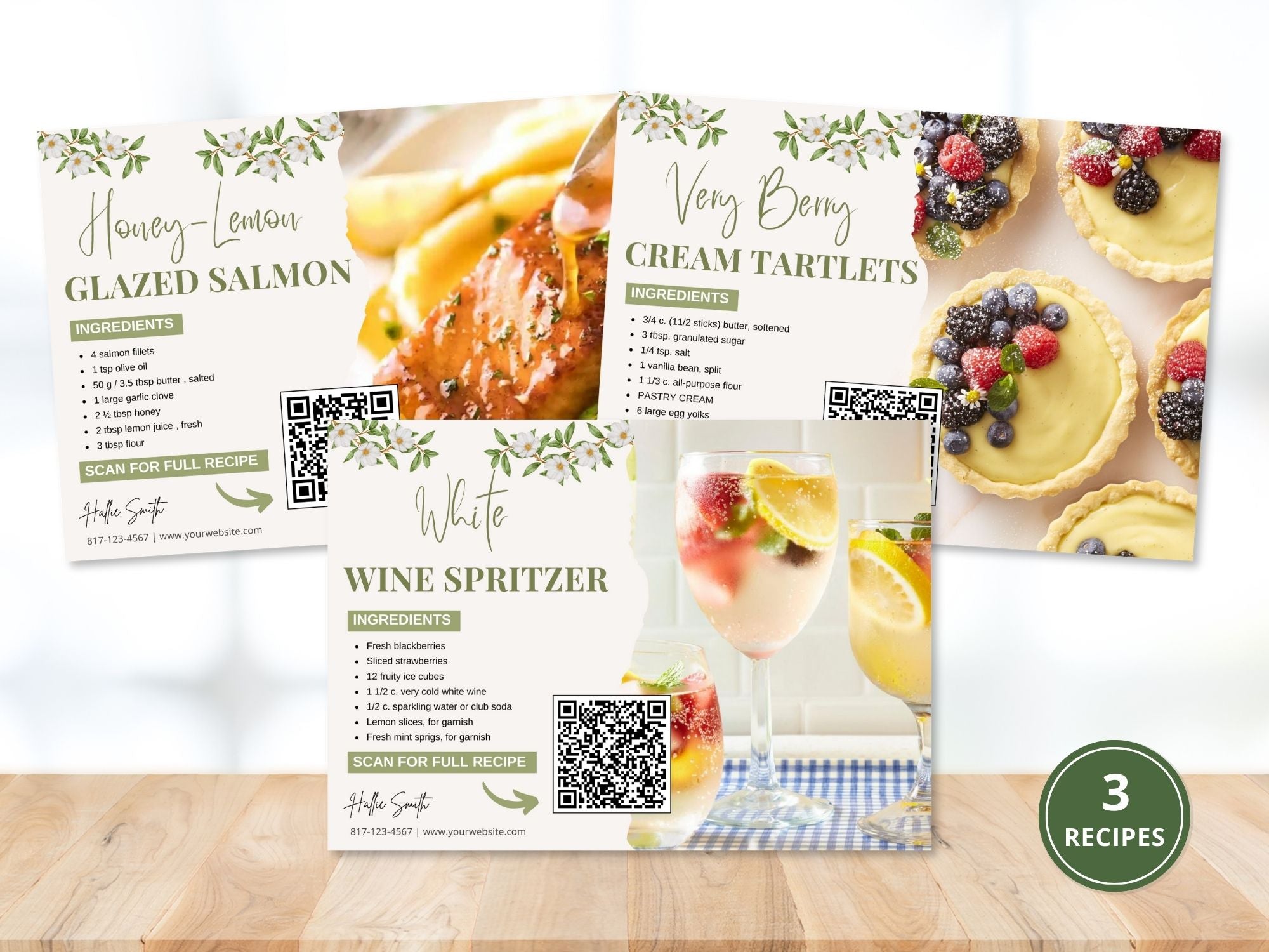 Spring Recipe Postcard Bundle - Professionally designed real estate postcards featuring fresh and seasonal recipes.