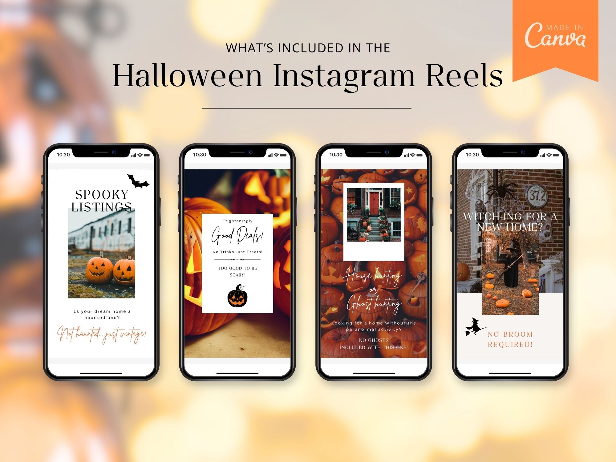 Halloween-themed real estate Instagram reels for realtors to engage their audience with spooky, festive content.
