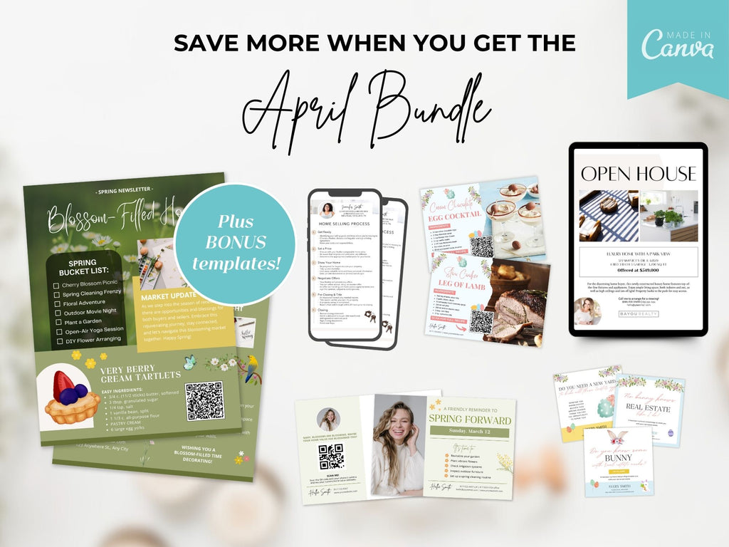April Farming Bundle - Essential tools and resources for real estate farming in April.