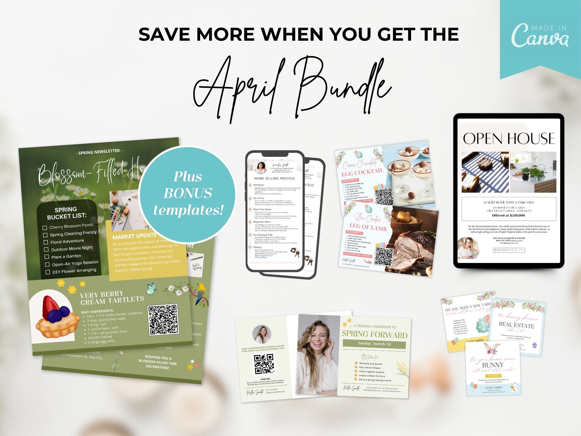 April Farming Bundle - Essential tools and resources for real estate farming in April.