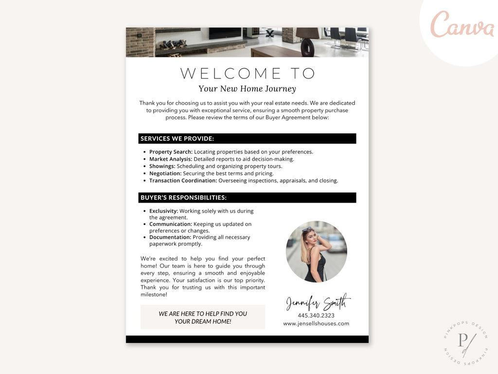 Buyer Agreement Letter Vol 01 - Professional template for real estate agents to formalize buyer
agreements.