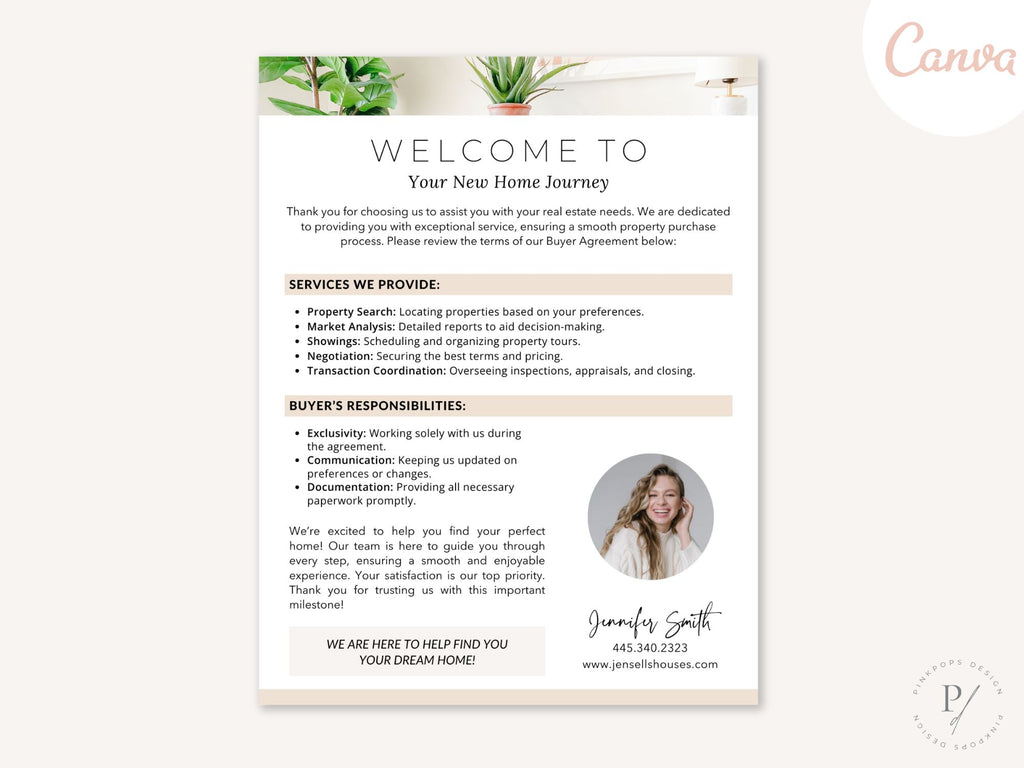 Buyer Agreement Letter Vol 01 - Professional template for real estate agents to formalize buyer agreements.