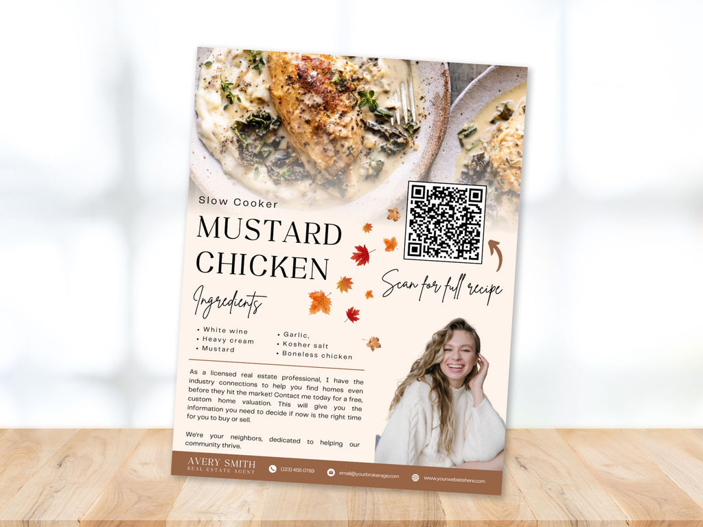 Fall Recipe Flyers Vol 02 featuring autumn-themed recipes for realtors to engage clients and promote real estate services.