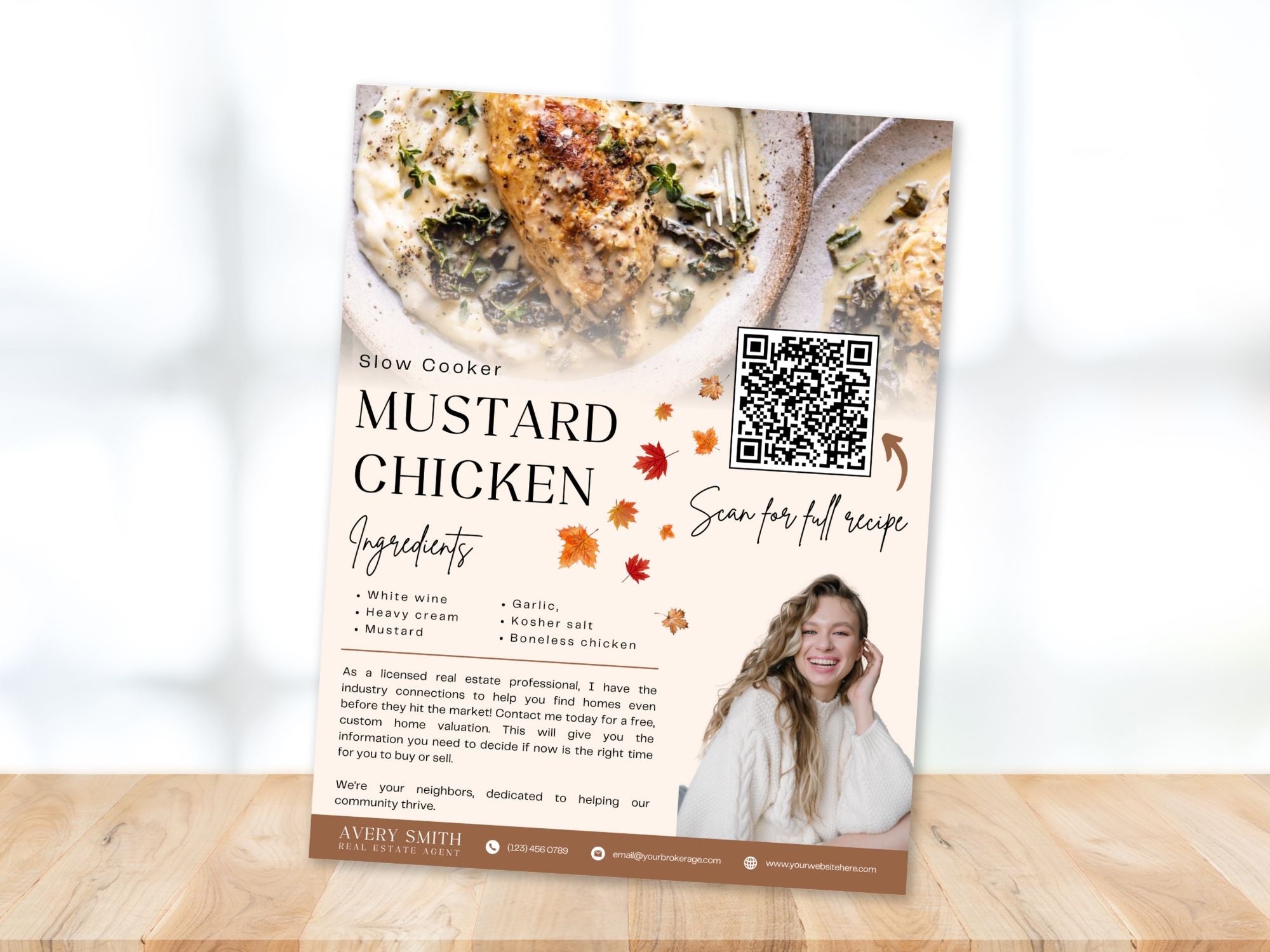 Fall Recipe Flyers Vol 02 featuring autumn-themed recipes for realtors to engage clients and promote real estate services.