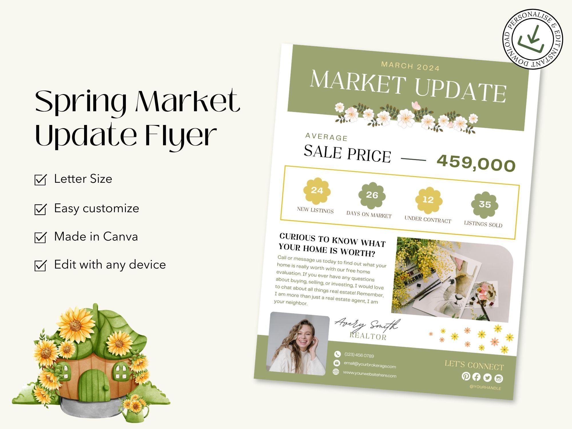Spring Market Update Flyer - Professionally designed real estate flyer with essential market insights for the spring season.