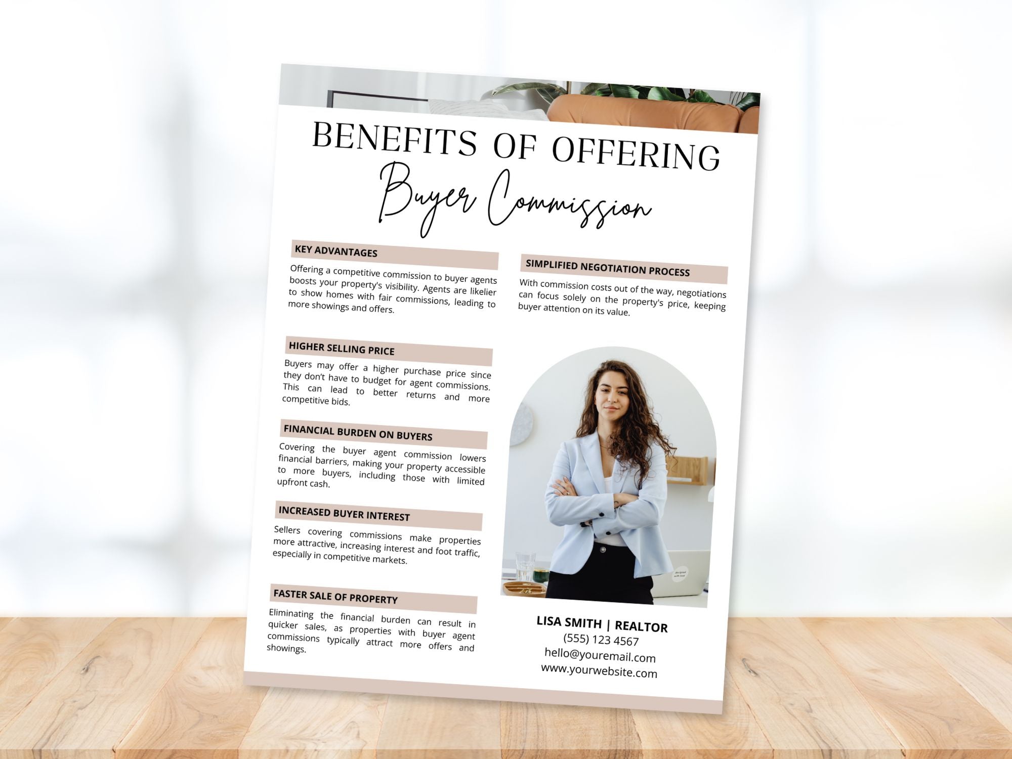 Benefits of Buyer Commission Letter template explaining advantages of offering buyer's agent
commission.