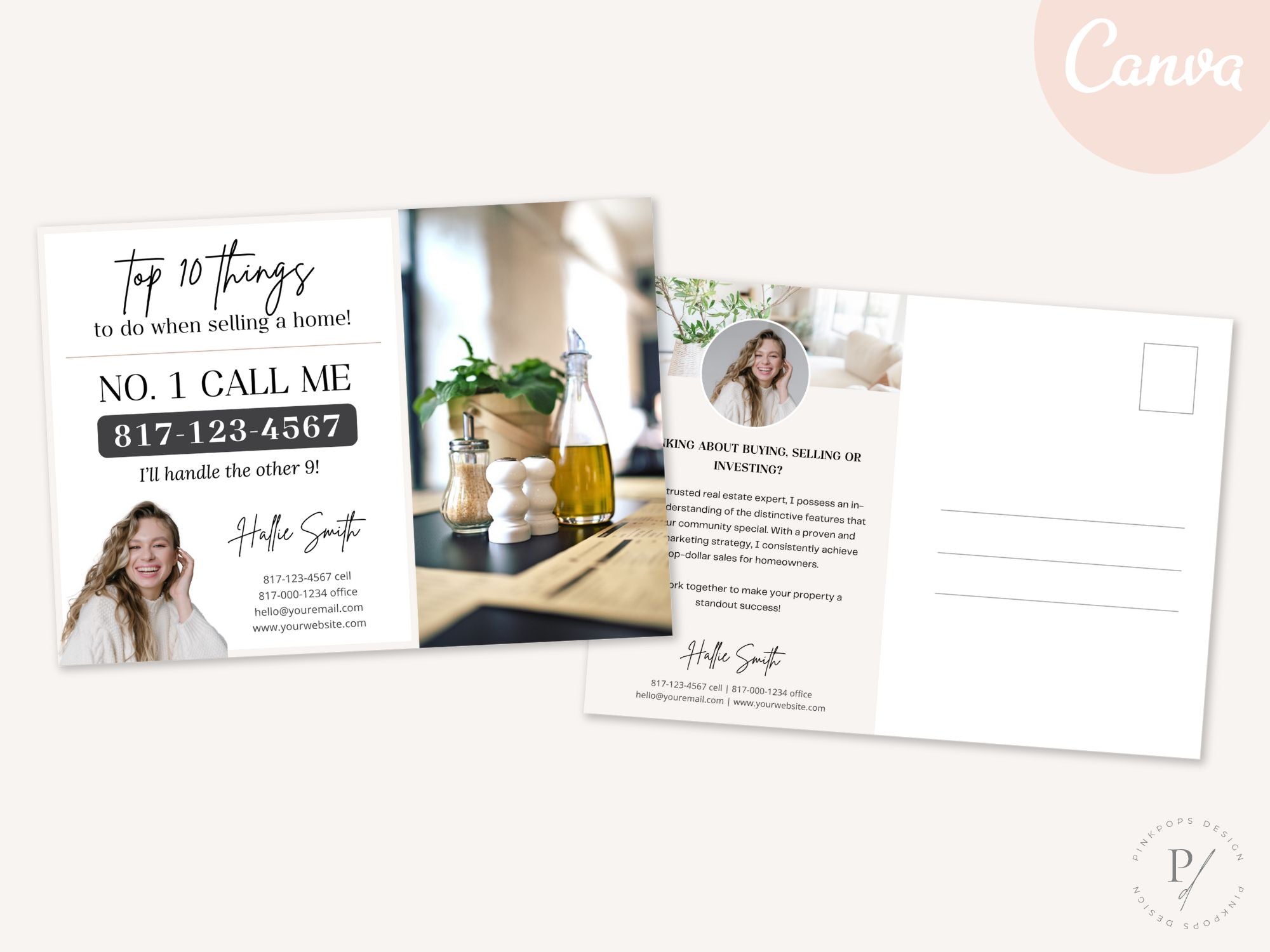 Call Me Real Estate Postcard Vol 01 - Engaging postcard template designed to encourage inquiries and client engagement.