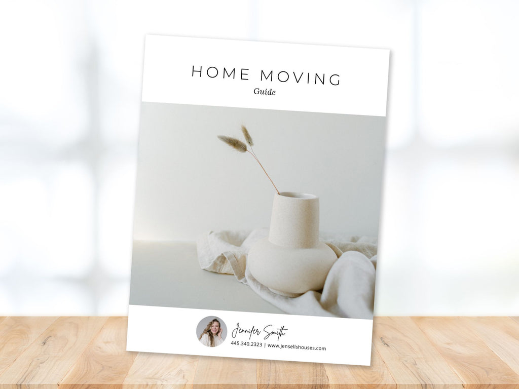 Minimal Moving Guide offering realtors a simple, organized resource to help clients navigate the moving process smoothly.