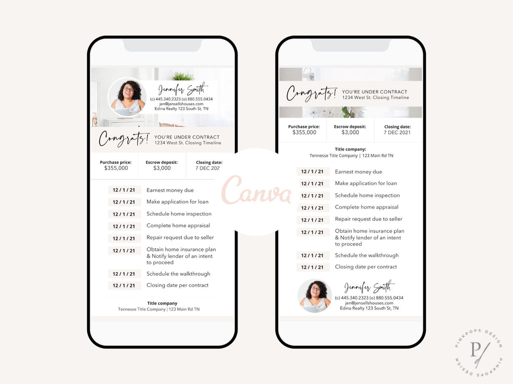 Real Estate Textable Under Contract Timeline - Convenient digital timeline for real estate professionals to share key milestones and enhance communication during the under-contract phase.