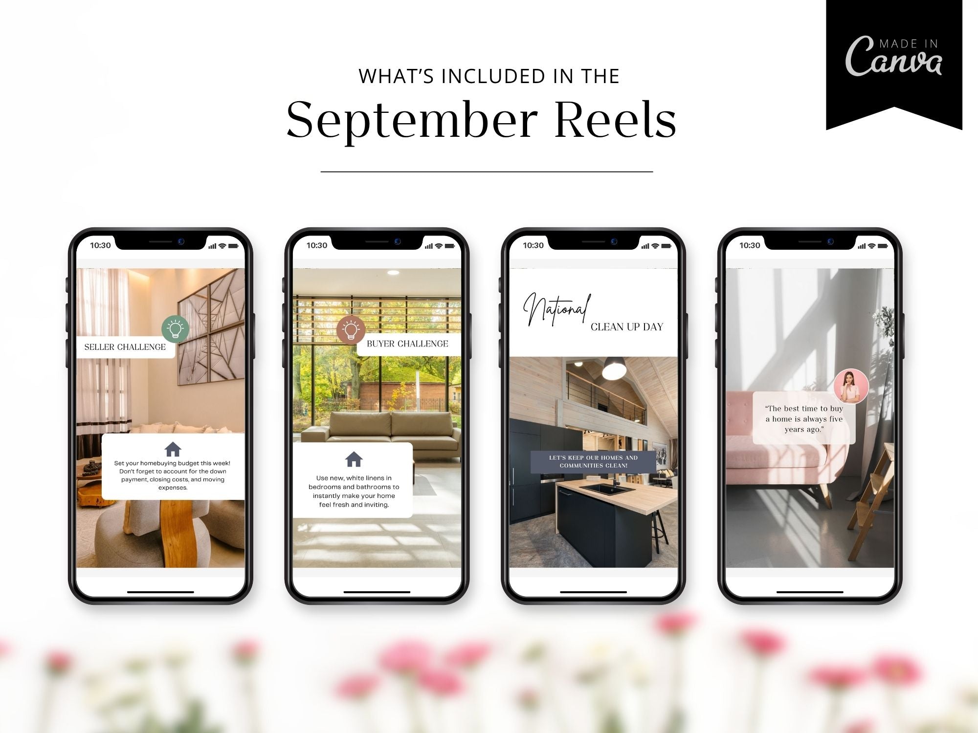 September real estate Instagram reel templates for early fall marketing