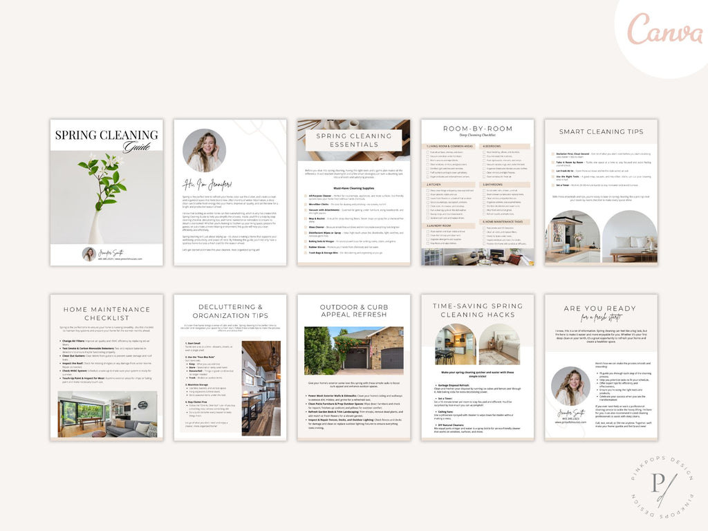 Spring Cleaning Guide with home organization and decluttering tips