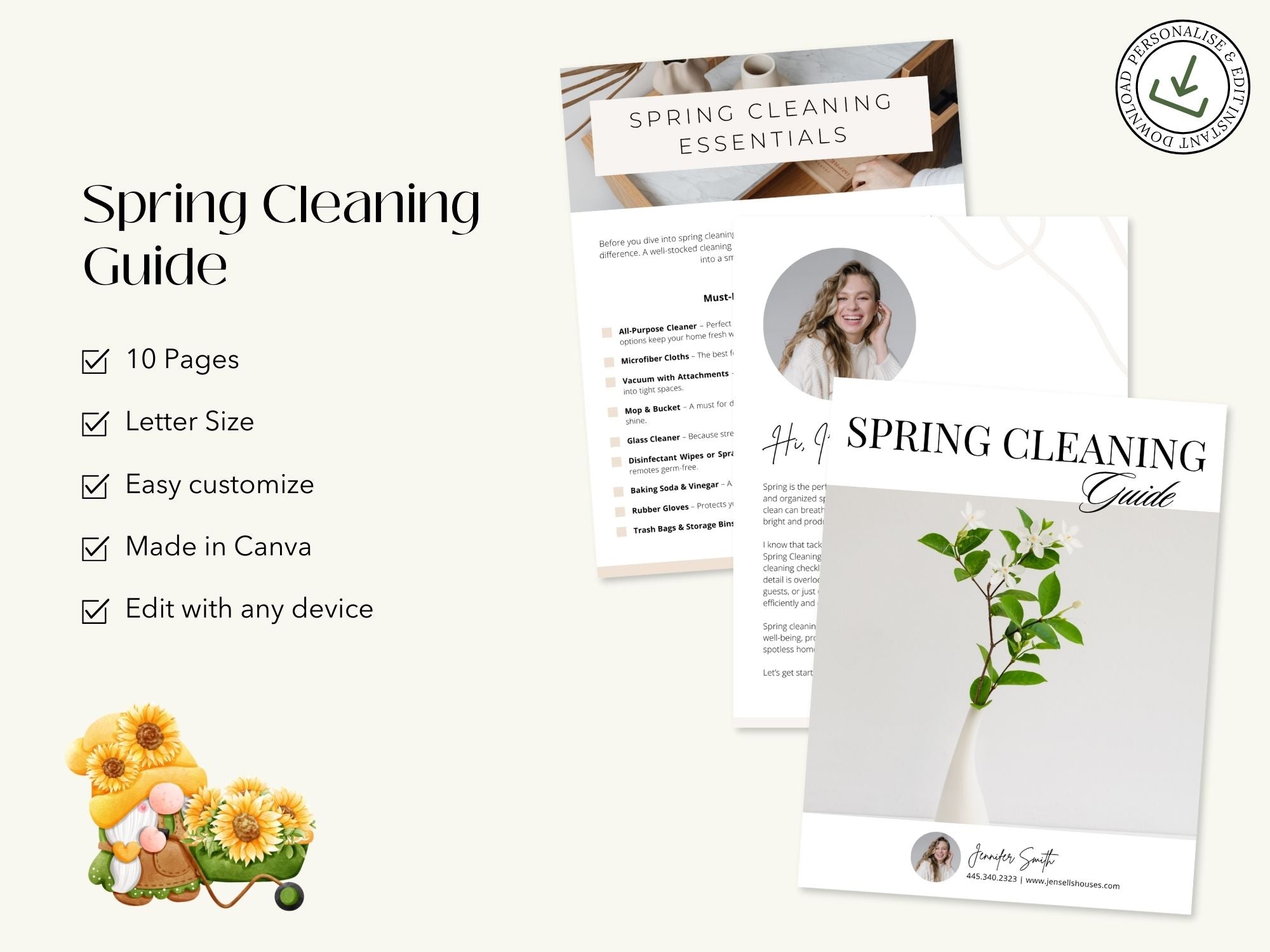 Spring Cleaning Guide with home organization and decluttering tips