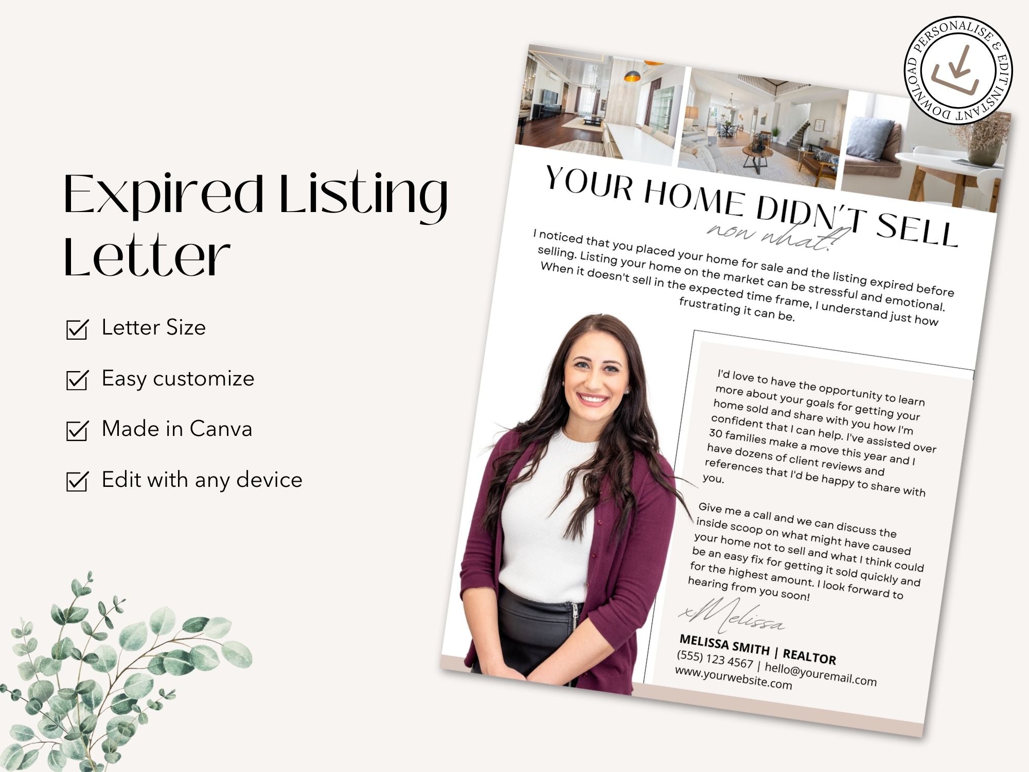 Expired Listing Real Estate Letter Vol 01 - Purposeful letter crafted to reignite interest in expired listings, showcasing real estate expertise and delivering valuable insights.