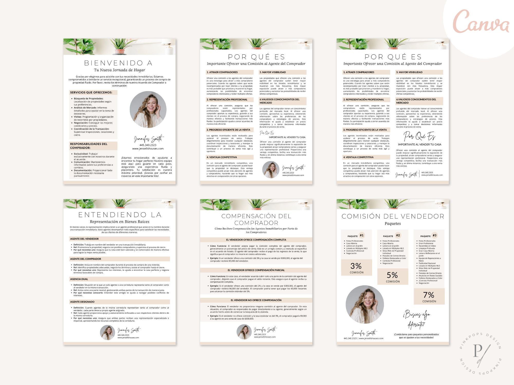 Spanish Buyer Agent Commission Sheets Vol 01 - Real estate commission and representation sheets in Spanish for agents and clients.