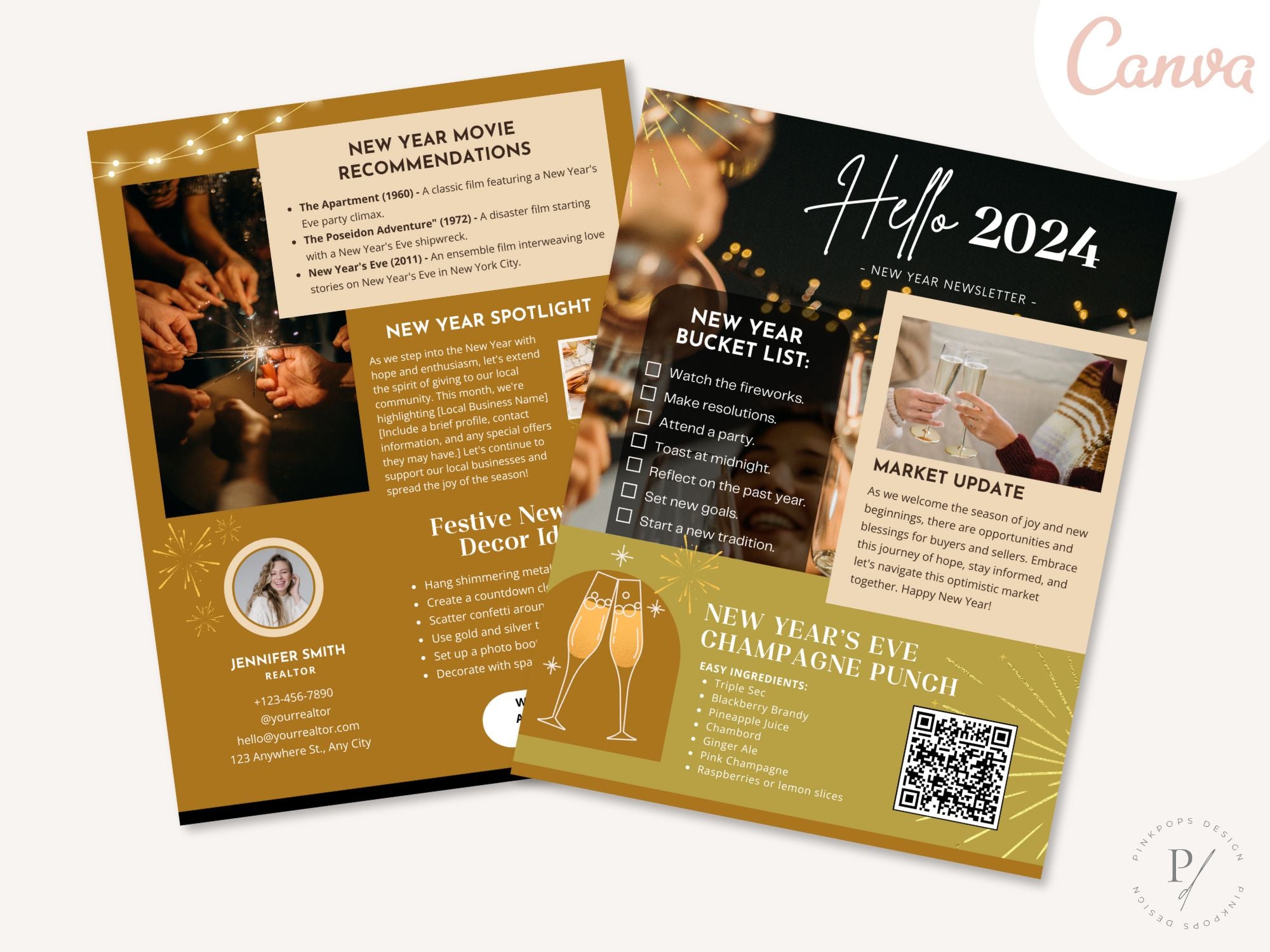 Real Estate New Year Newsletter 2024: Sharing Real Estate Insights and Celebrating the New Year with Clients and the Community