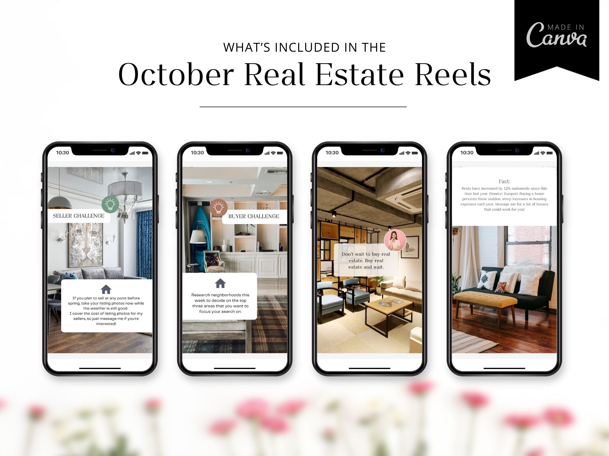 October Real Estate Social Media Reels template featuring engaging content for promoting
listings and market updates.