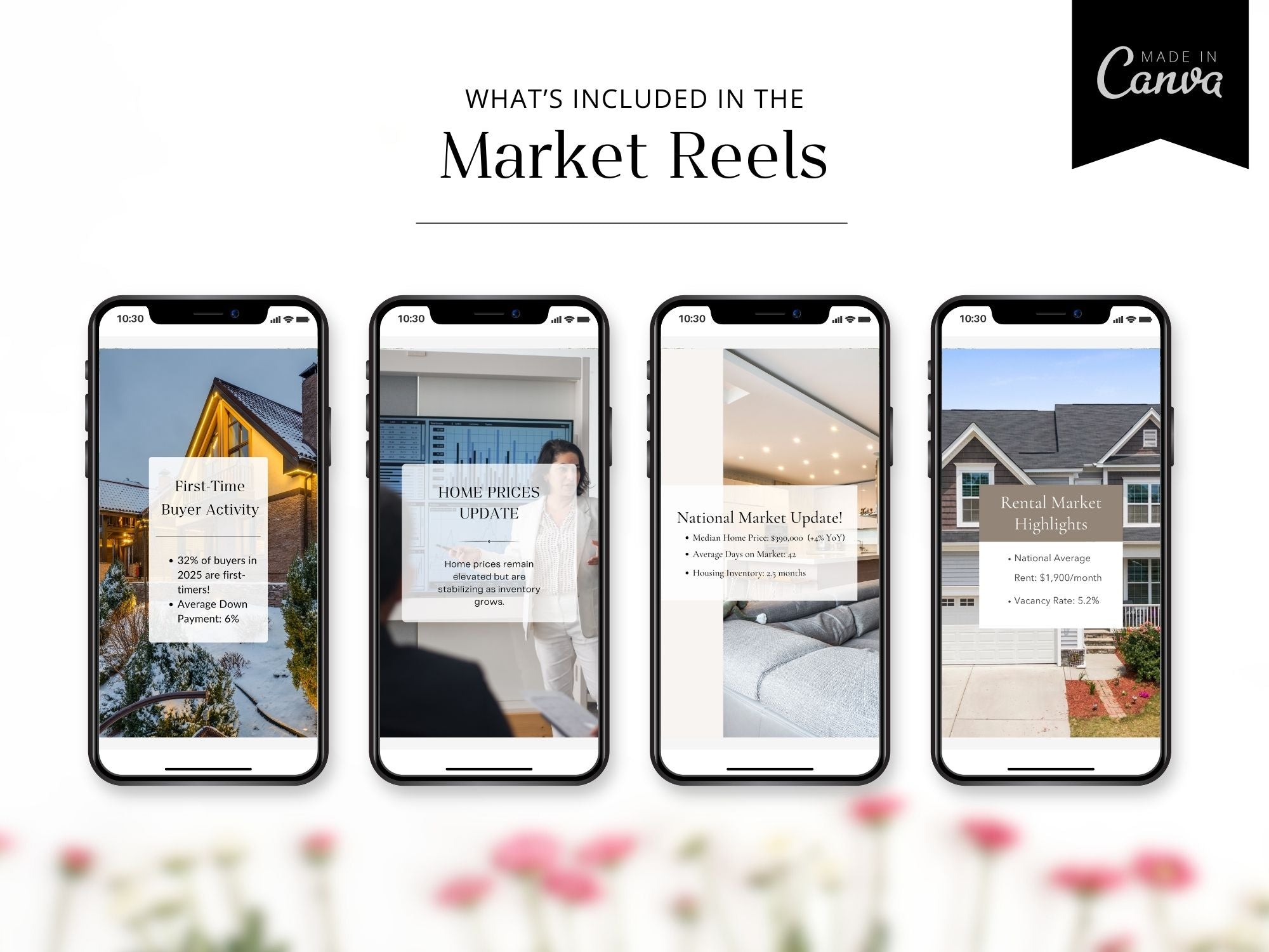 Engaging real estate market reels highlighting trends, updates, and insights for buyers and sellers.