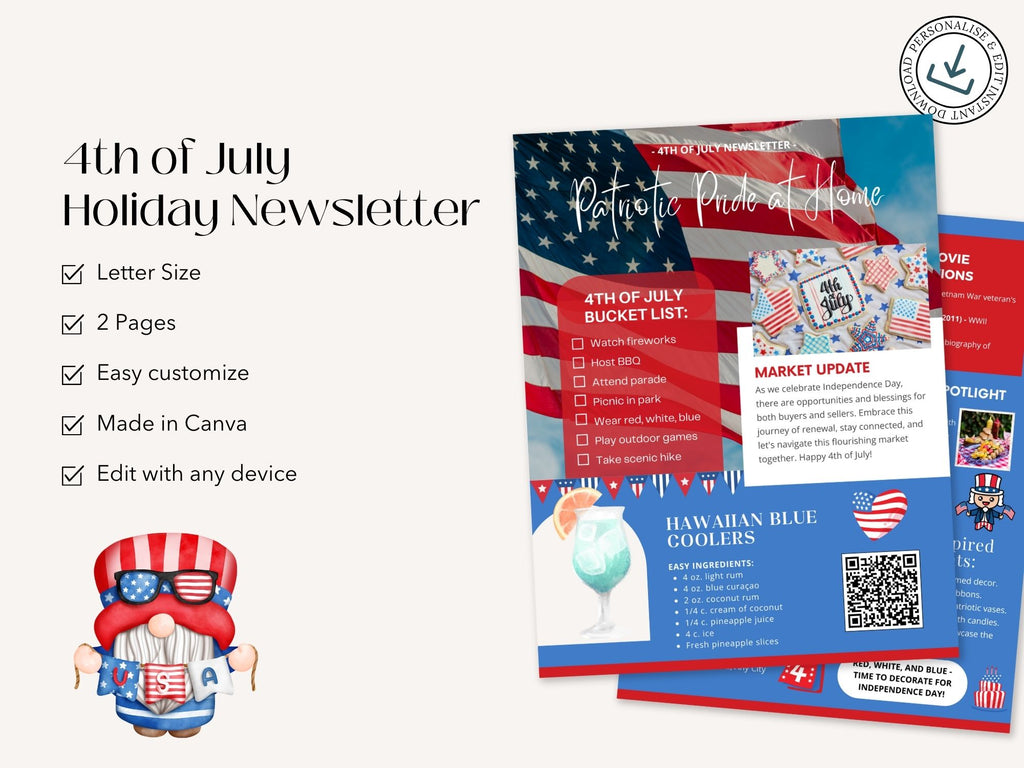 4th of July Holiday Newsletter 2024 - Celebrate Independence Day with patriotic stories and festive ideas.