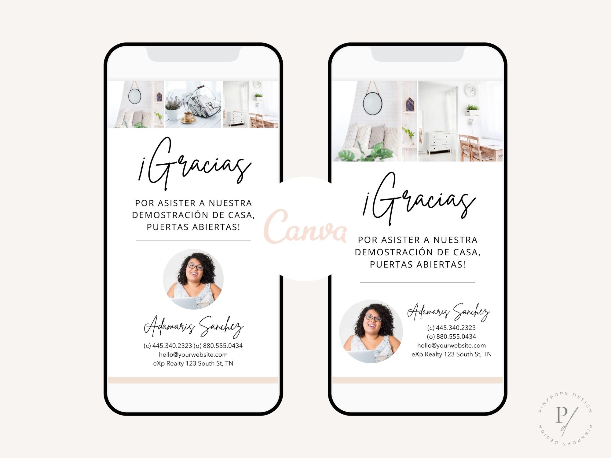 Spanish Textable Thank You Card - Express gratitude in Spanish with a versatile card allowing real estate professionals to send personalized thank-you messages to clients, fostering strong connections and appreciation.