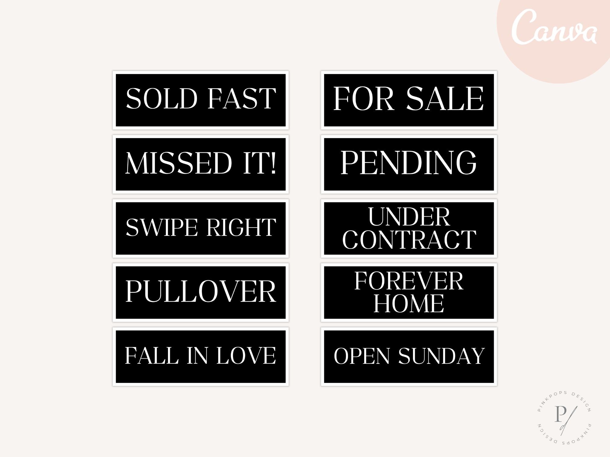 Black Luxury Yard Signs - Elegant and sophisticated yard signs for premium real estate listings.