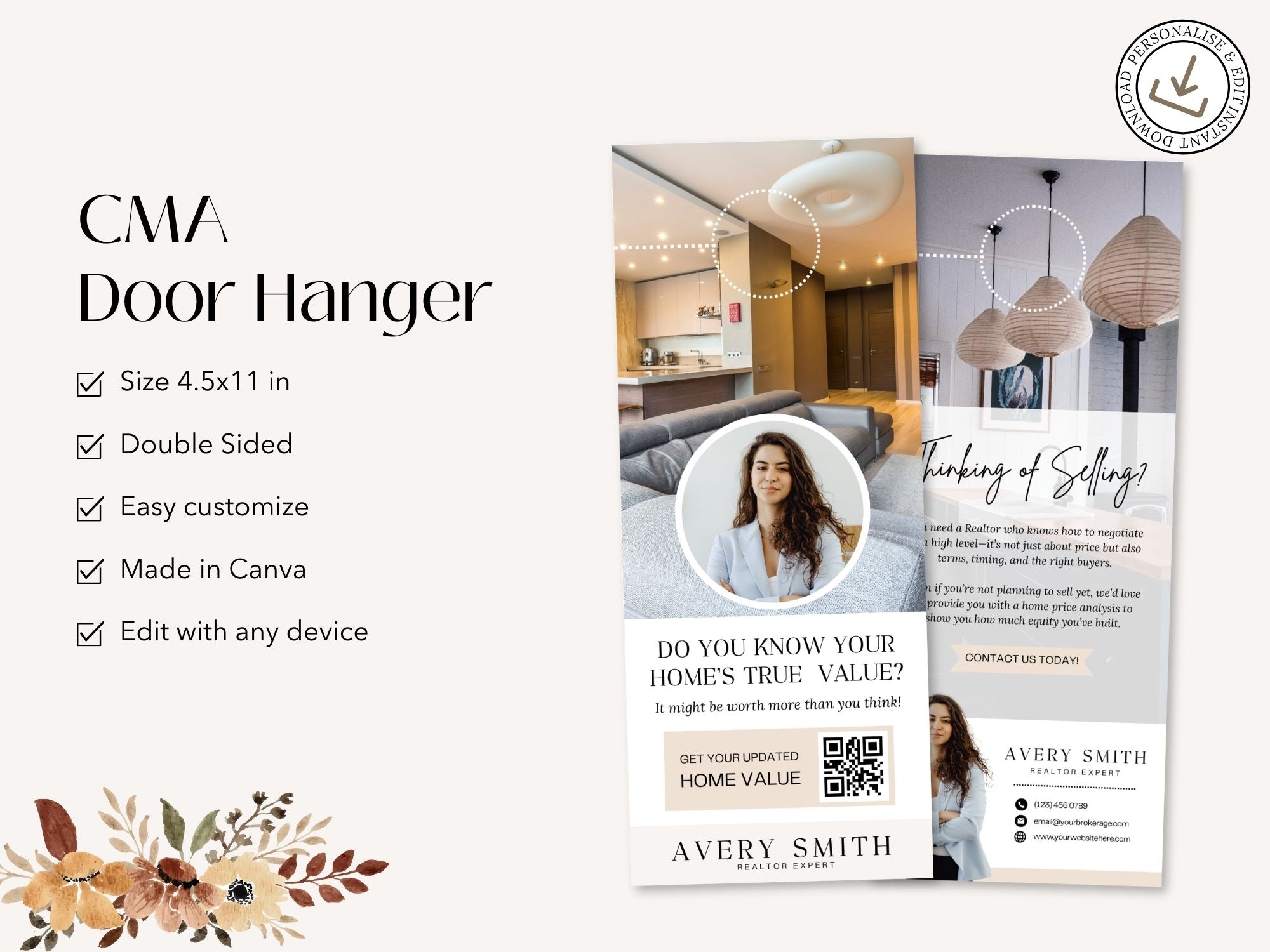 CMA Door Hangers for real estate lead generation and home value marketing