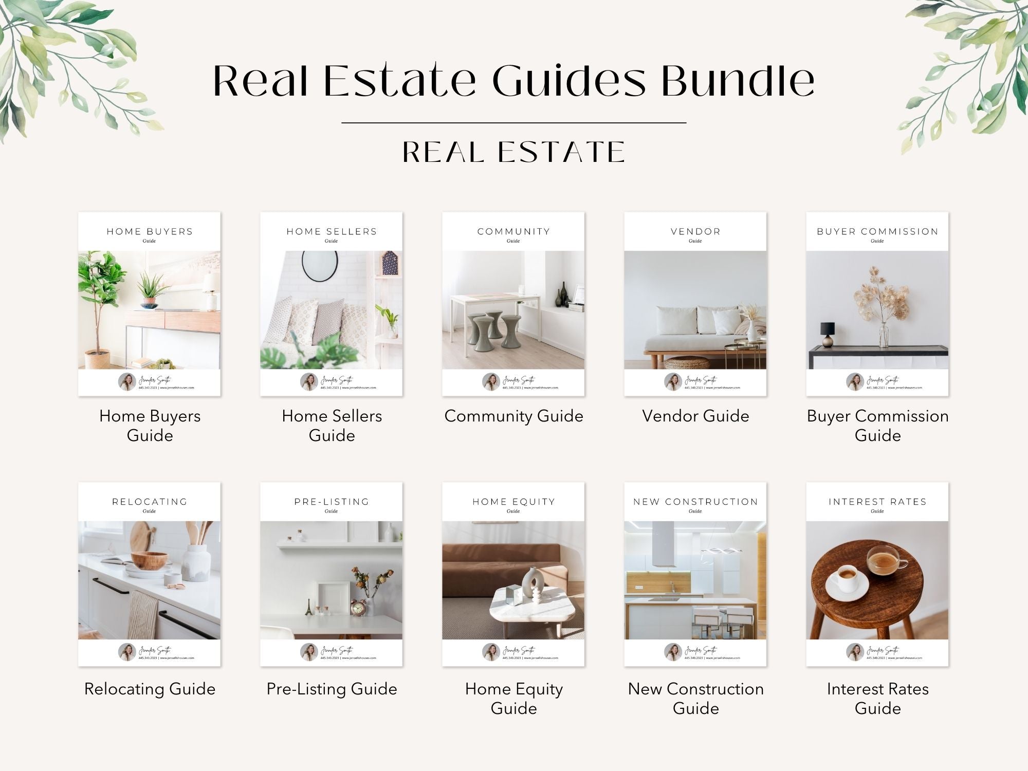 real estate guides bundle with modern clean design