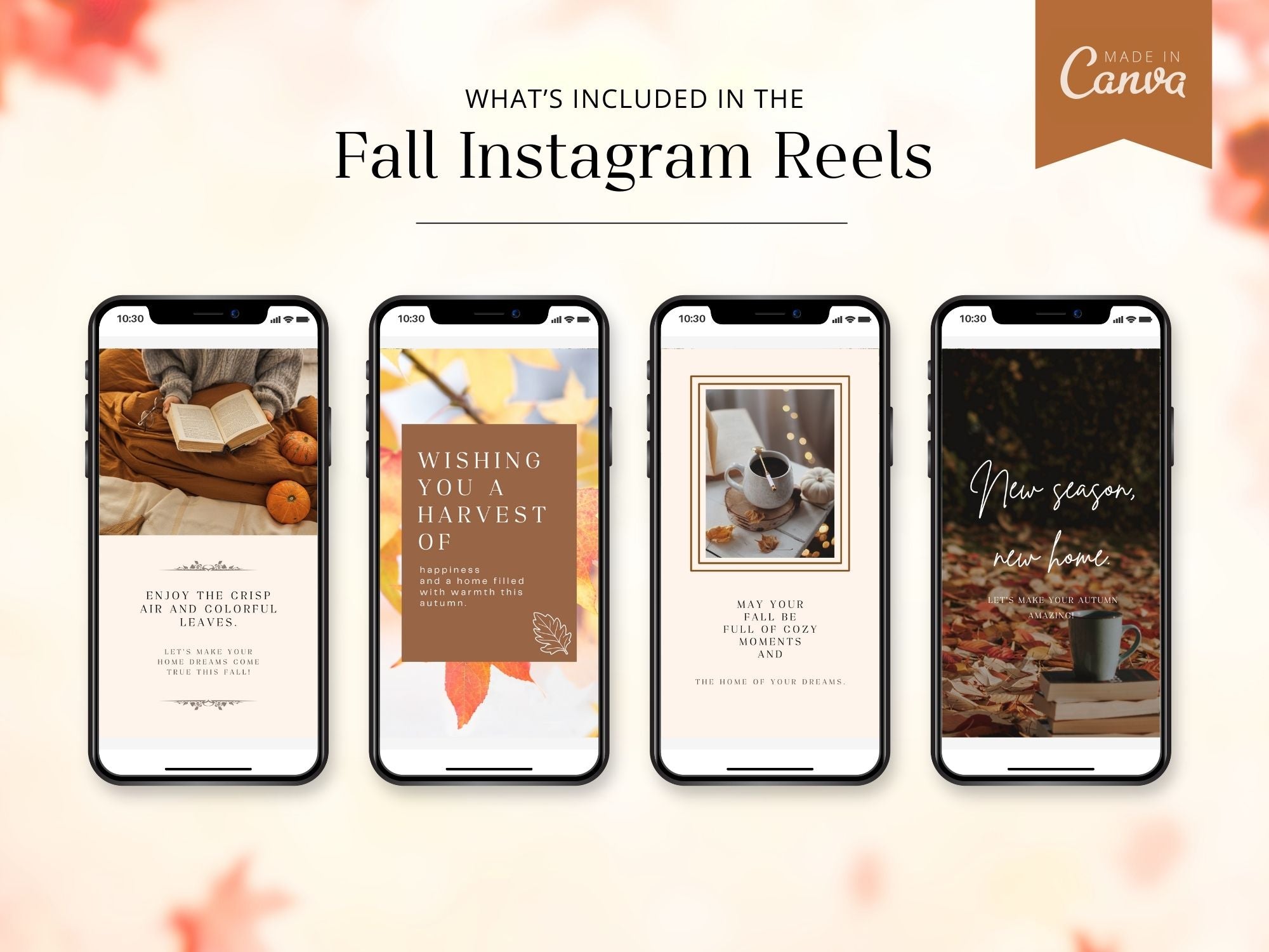 Fall Instagram Reels Vol 01 - Seasonal real estate-themed reels for autumn promotions.
