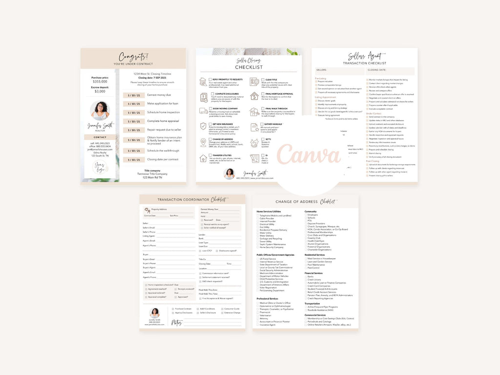 Real Estate Seller Checklists Bundle - Versatile and editable templates for empowering sellers with comprehensive guides in the real estate transaction process.