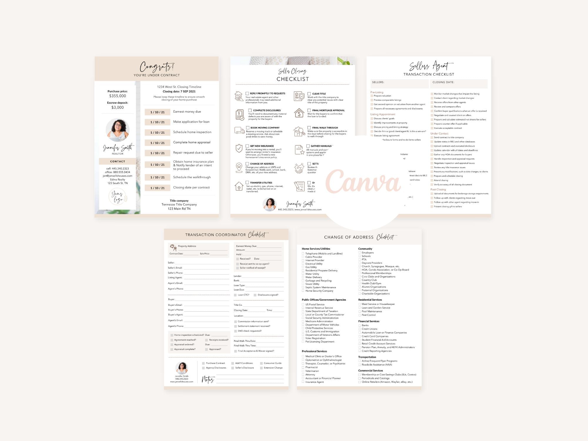 Real Estate Seller Checklists Bundle - Versatile and editable templates for empowering sellers with comprehensive guides in the real estate transaction process.