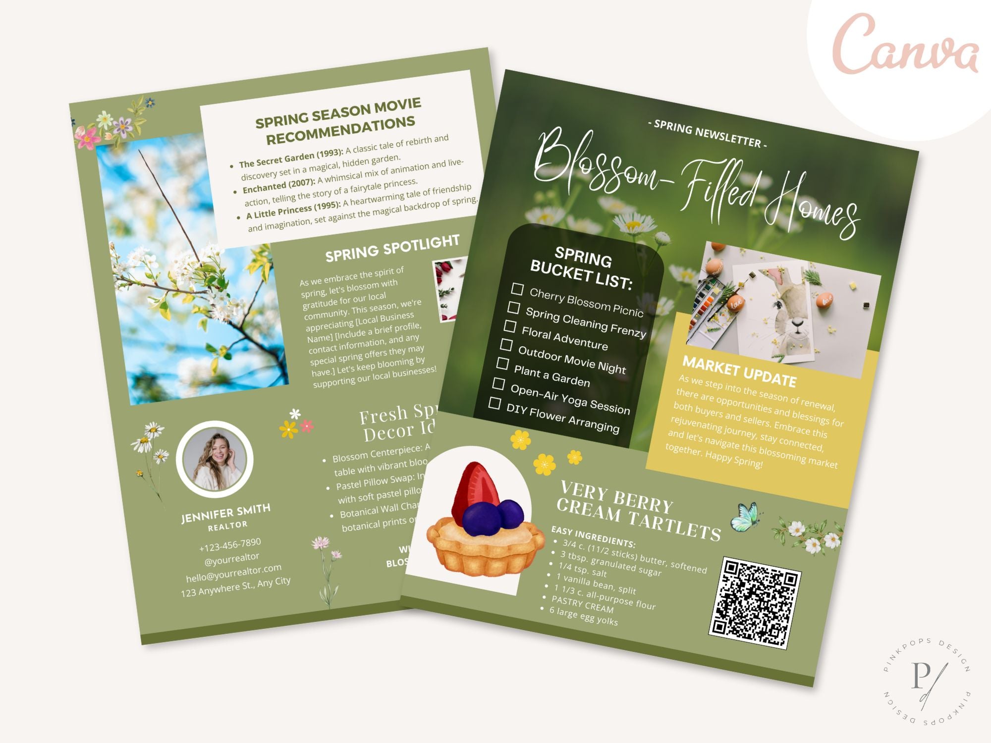Spring Holiday Newsletter 2024 - Festive real estate newsletter template for spreading springtime joy.