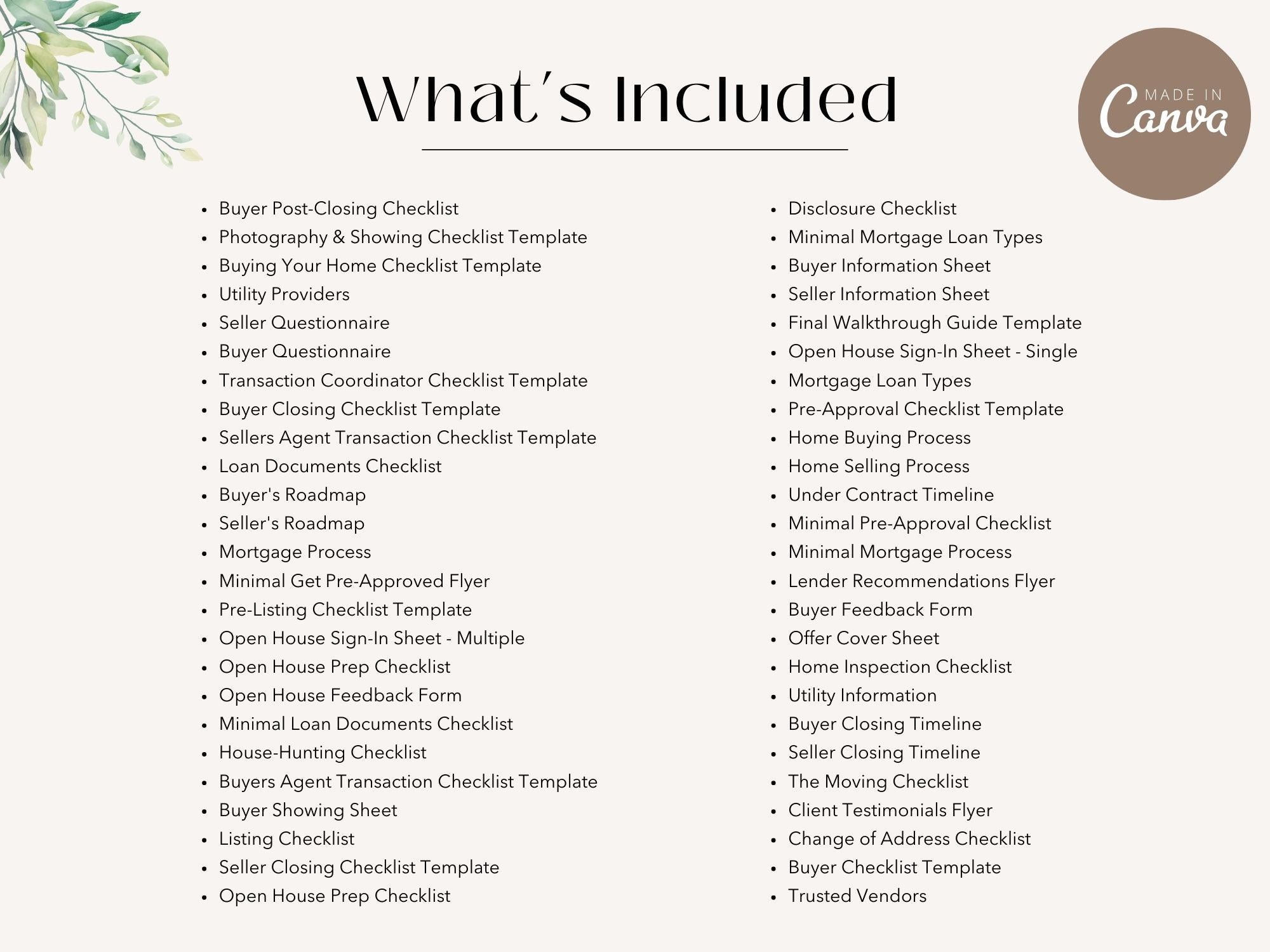 Black Real Estate Checklist Bundle- Comprehensive checklists for buyers, sellers, and agents.
