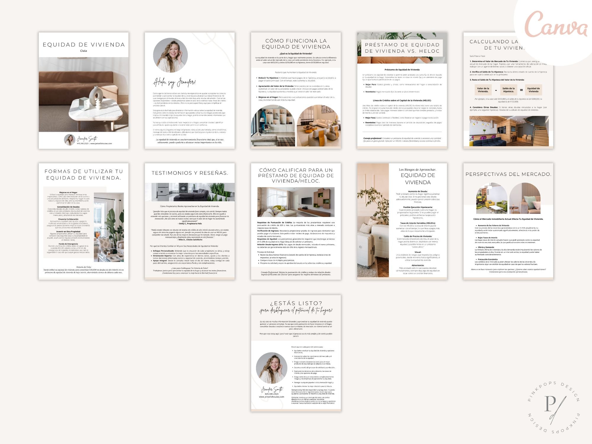 Minimal Spanish home equity guide with essential information for homeowners.
