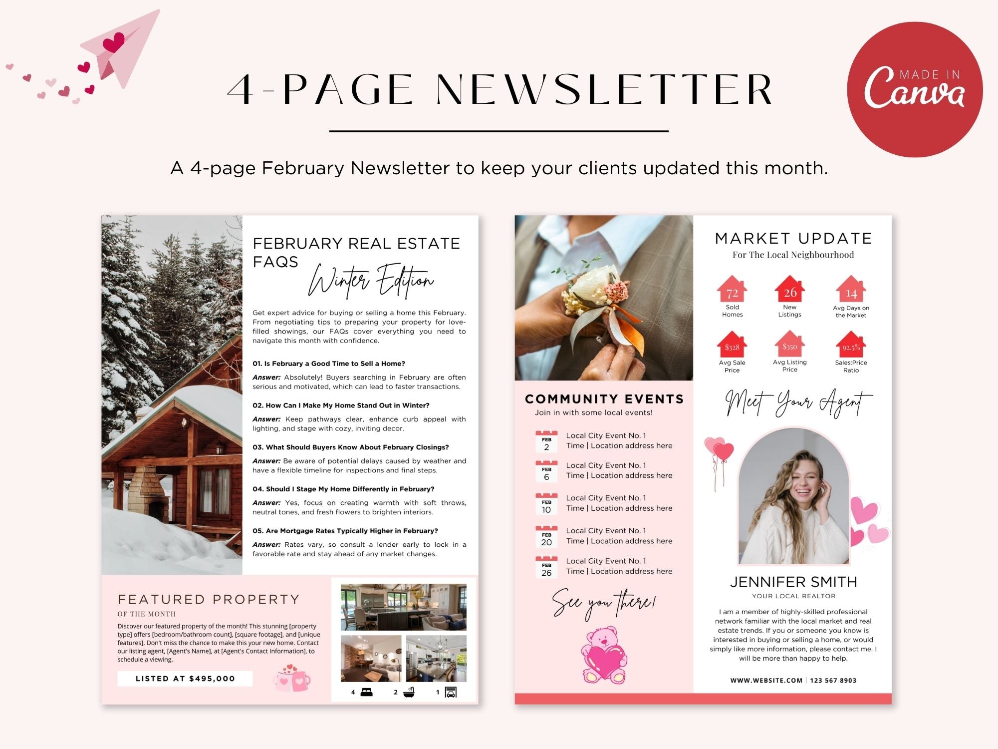 February Newsletter 2025 with market updates, seasonal insights, and real estate tips for clients.